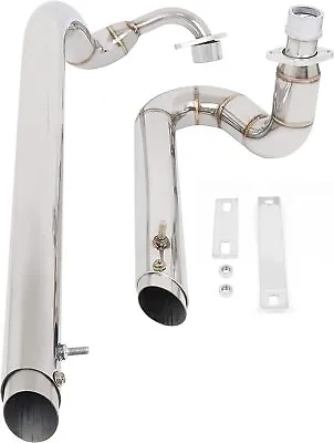 Chrome Shortshots Staggered Exhaust Pipes For Yamaha V Star 650 XVS650 Dragstar • $219