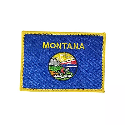 Montana Flag Patch Embroidered Iron-on Applique Explore Travel Souvenir • $5.89