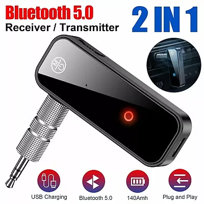 Bluetooth 5.0 Transmitter Receiver Audio Adapter AUX 3.5mm TV CAR PC Speaker AU • $14.99