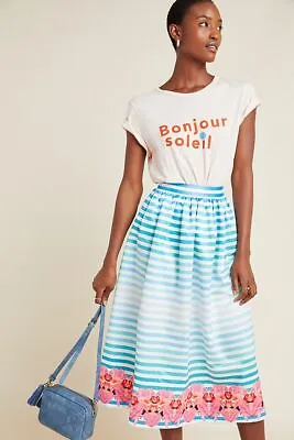 Anthropologie Manish Arora Striped Seraphina Skirt Size 16 • $51.09