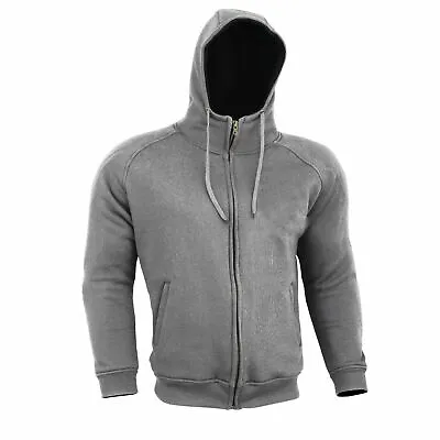 Motorcycle Motorbike Armoured Hoodie Zip Up Hoody Fleece Jacket Removable Armour • $49.72