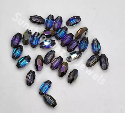 12pc Swarovski Crystal Purple Heliotrope 6x3mm Small Oval 5208 Beads; Vintage!! • $7.75