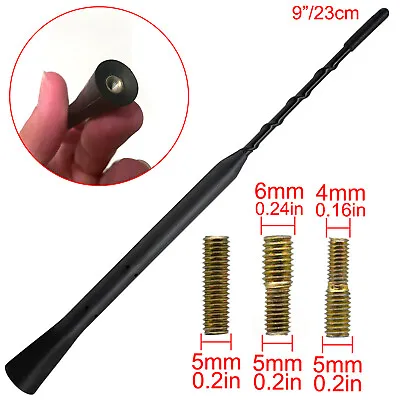 9” Car Roof Mount Antenna Mast Rod Flexible Threaded M4 M5 M6 Screws Signal • £6.42