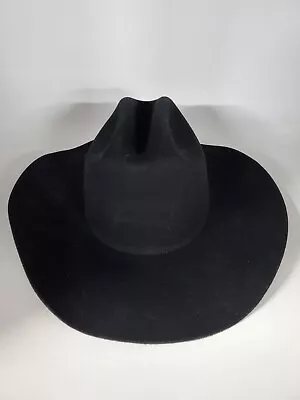 Justin 2x Black Cowboy Hat Men's Size 7.5 (READ DESCRIP) • $32.99