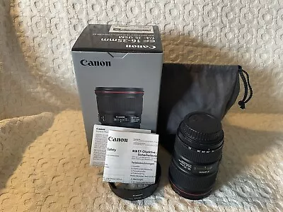 Canon EF 16-35mm F/4.0L IS USM Lens Boxed With LP1219 Case And EW-82 Hood. • £500