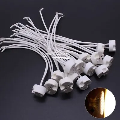 5-50PCS Socket Base Plug Led Lamp Holder Bulb Base With Wire MR16 MR11 GU5.3 G4 • $18.35