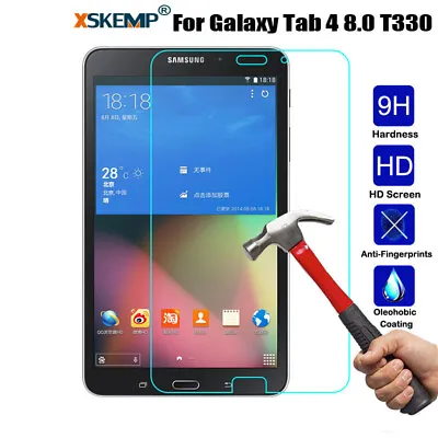 Screen Protector Samsung Galaxy Tab 4 8.0 SM-T330 T337 T335 Tempered Glass Cover • $16.24