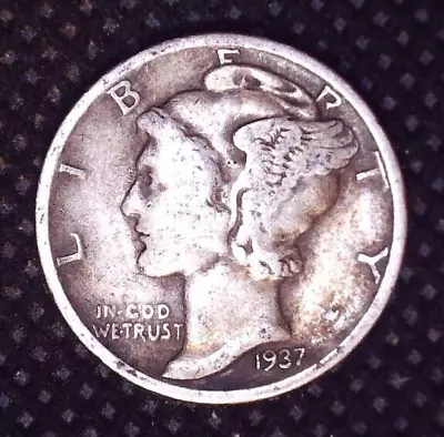 1937-D Mercury Dime Denver Mint 10(C) Silver #022 • $5.50