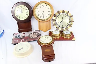 £2.20 • Buy T X7 Vintage Quartz Untested Wall/Hung Clocks Inc. Metamec Etc