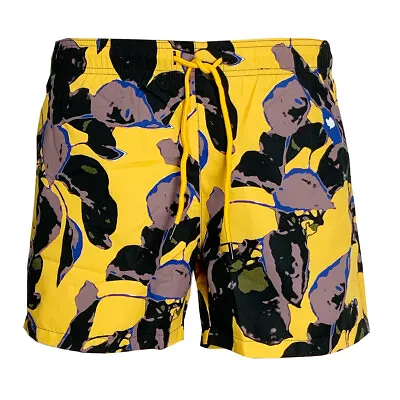 Hugo Boss Swim Trunks Shorts Abstract Print 50446359 758 Yellow • $69.99