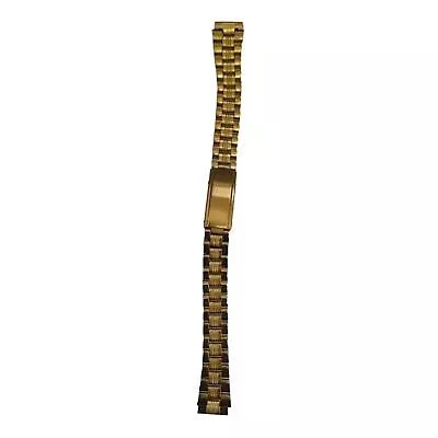 Men Gold Stainless Steel Watch Band Strap Metal Replacement Bracelet • £4.09