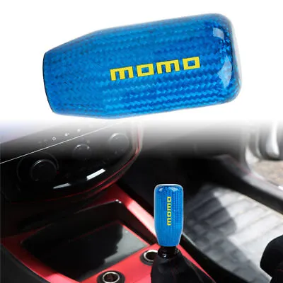 Universal MOMO Real Red Carbon Fiber Manual Gear Shift Knob Shifter Lever • $12