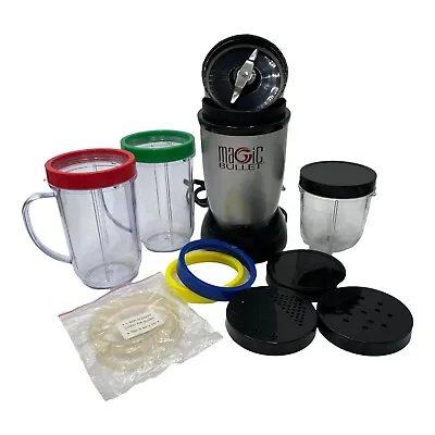 Magic Bullet Essential Personal Blender Silver Accessories Total 17 Piece MB1001 • $32