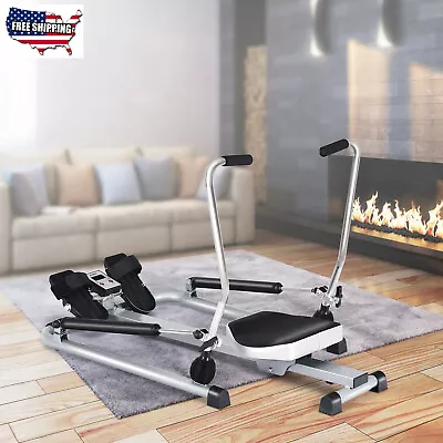 $321.97 • Buy Rowing Machine Exercise Adjustable Double Hydraulic Resistance Rowing Machine 