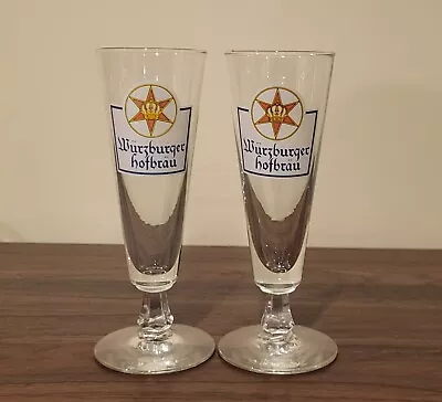 2 Vintage Wurzburger Hofbrau German Beer Glasses 200 Ml • $18.50