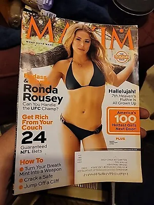 RHONDA ROUSEY No-Label MAXIM Magazine September 2013 NEAR MINT - VERY HOT COVER! • $25