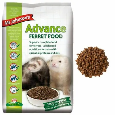 £12.39 • Buy Mr Johnsons Advance Ferret Food Complete Nugget Verm-X 2kg