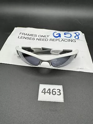 OAKLEY Flak White Black Iridium Polarized Mirrored 03-882 56-21 Sunglasses • $53.99