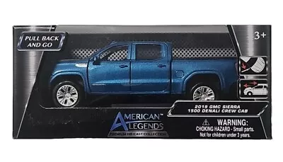 American Legends Blue GMC Sierra 1500 Crew Cab 1:43 Pull Back & Go Diecast Truck • $22.49