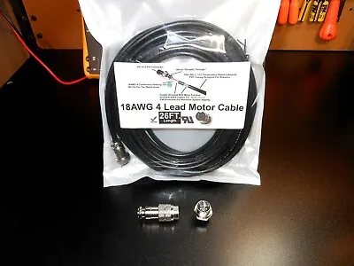 CNC 18/4 Double Shielded Pre-Built Motor Cables (4) With All Required Connectors • $230