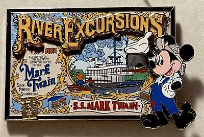 Jumbo Disney Pin Dlr E-ticket Collection Mark Twain Riverboat In Box Le 500 • $197.77