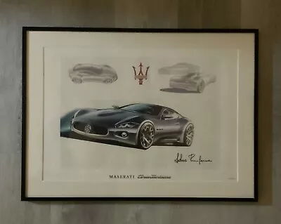 Maserati Gran Turismo Art Print Litho| Signed Numbered (2044/5000) | Framed • $335