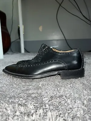 Romano Martegani Mens Black Dress Shoes Sz 7 • $50