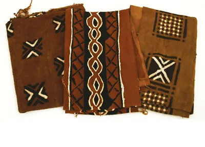 Rust Red/Brown Mudcloth Mud Cloth Fabric BogalonFini From Mali 45 X60  • $54.95