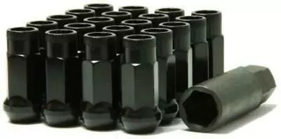 Wheel Mate Muteki SR48 Open End Lug Nuts - Set Of 20 - Black / 12x1.5 / 48mm • $85.98