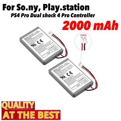 $27.98 • Buy 2 PCS Battery & Cable For Sony Playstation PS4 Pro Dual Shock 4 Pro Controller