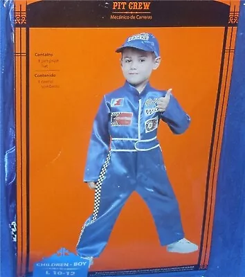 Car Racing's Blue Pit Crew Size 10-12 New Large Child Costume • $19.99