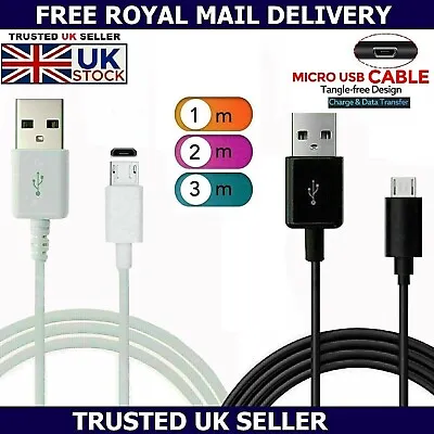 Micro USB Cable Universal Charger Lead For Samsung Galaxy Kindle 1m 2m 3m • £2.49