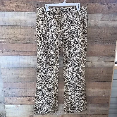 Vintage Moschino Jeans Leopard Print Trousers Pants Woman’s 32 521 • $99.95