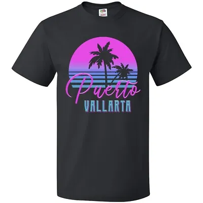 Inktastic Retro 80s Puerto Vallarta T-Shirt Mexico Tropical Beach Vintage Mens • $14.99