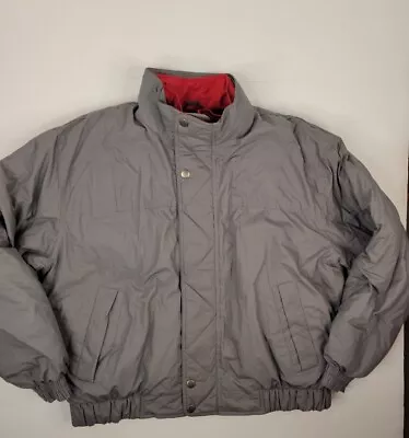 Members Only Men’s SZ 46 Down Bomber Jacket Insulated Gray Puffy Vintage  • $47.45