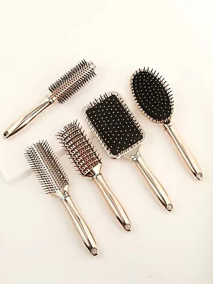 Hair Brush Set For Women 5pcs Metallic Professional Hairdressing Salon Styling  • £19.88