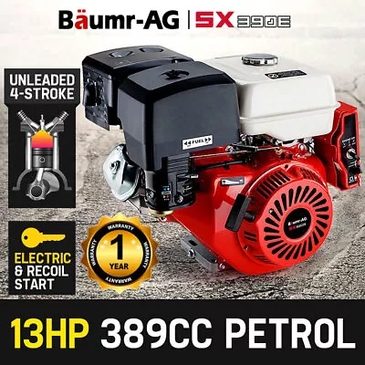 BAUMR-AG 13HP Petrol Stationary Engine OHV 4 Stroke Horizontal Shaft Electric St • $427