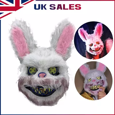 Horror Creepy Bunny Rabbit Killer Mask For Halloween Cosplay Party Costume Prop • £6.99