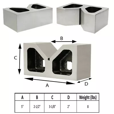 5  Cast Iron Pair Jumbo V-blocks • $39.77