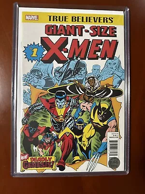 True Believers Giant Size X-Men 1 2017 NM Reprint Stan Lee Signed Excelsior COA • $199.99