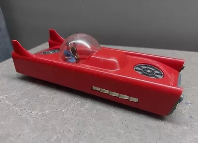 Vintage Tin Plastic Space Age Toy Space Car Red Plastic Tin Toy Space Rover • $140