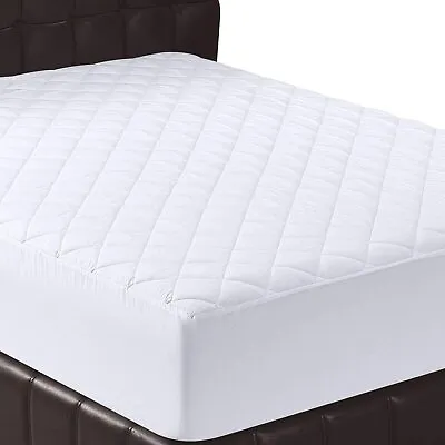 Quilted Mattress Protector Fitted Cover Single Double King SuperKing Luxury Deep • £7.99