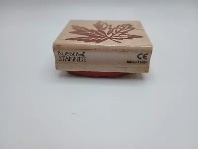 Rubber Stamp Wood Mount 2.25  X 2.25  Rubber Stampede Maple Leaf A2205E Tree  • $3.99