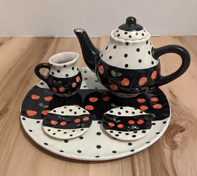 Mini Tea Set-Polka Dot With Cherries • $14.99