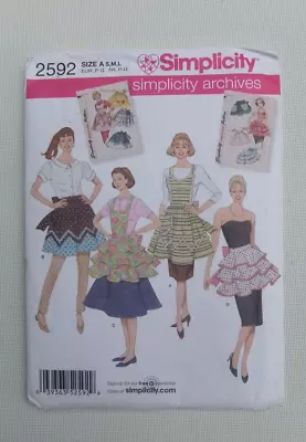 Simplicity Dressmaking Pattern - 2592 Aprons - Vintage Reproductions • $10