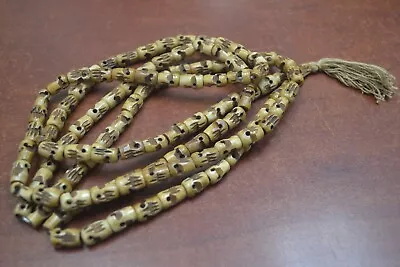 108 Pcs Tibetan Buddhist Buffalo Skull Bone Mala Prayer Beads #bd-145 • $8