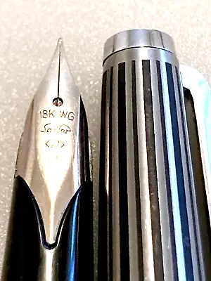 Sailor 18KWG Etched Stripes F Very Rare From Japan • £151.99