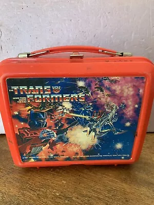 VINTAGE TRANSFORMERS PLASTIC LUNCHBOX W/ THERMOS! • $49.99