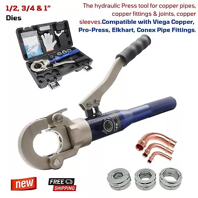 Hydraulic Copper Pipe Crimping Press Tool For Viega ProPress Fittings Plumbing • $198.15