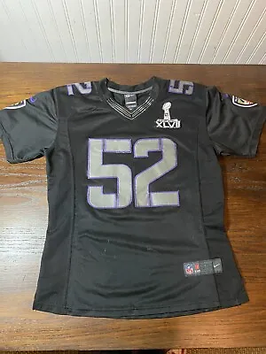 Ray Lewis Baltimore Ravens Women/KIDS XXL BLACK/PURPLE SB XLVII Nike  Jersey • $75